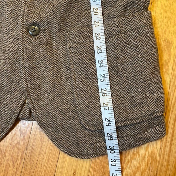 Sunny Sports Mens Large Wool Blend Tweed Blazer 4 Button Herringbone Lined - Picture 15 of 15